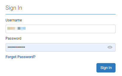 "Image of the Sign in screen where you enter your username and password."